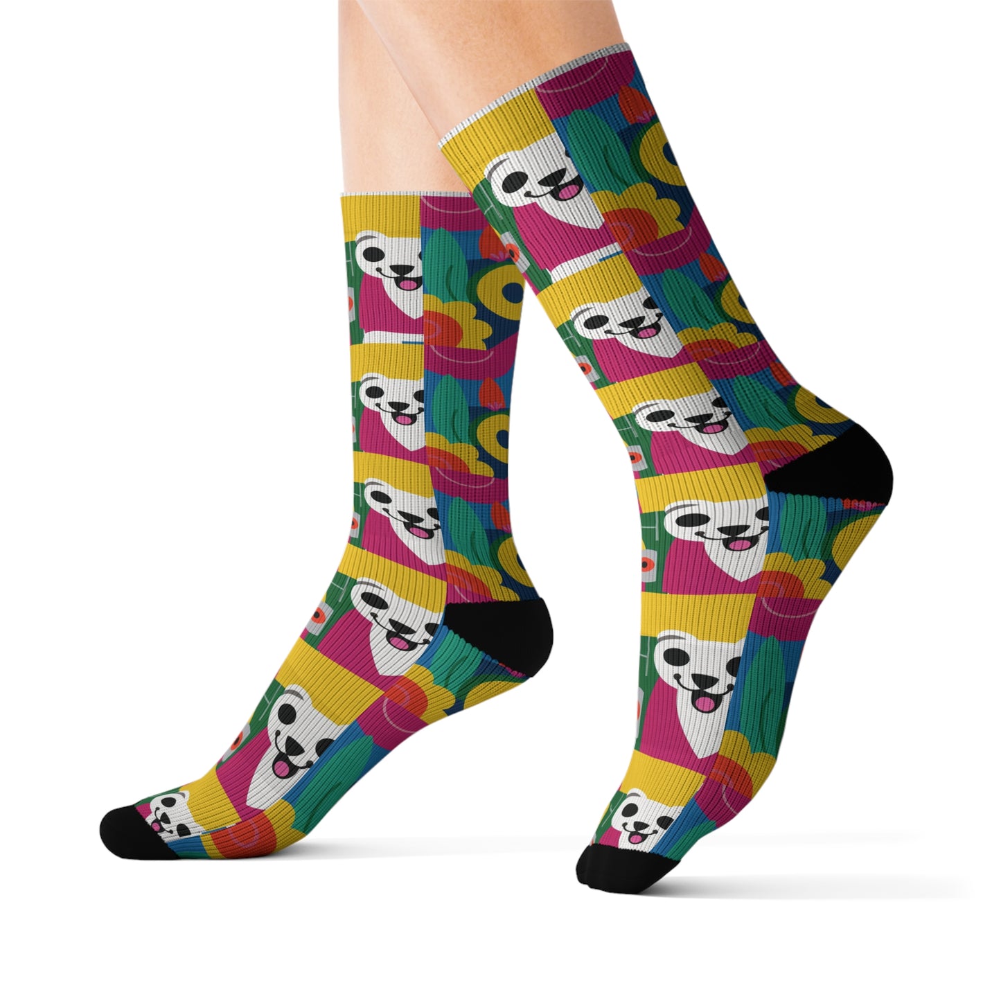 abstract dog socks